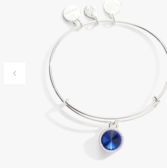 Alex And Ani Charm Bracelet Sapphire CZ Fashion Septemeber Birthstone Preowned - Picture 3 of 6